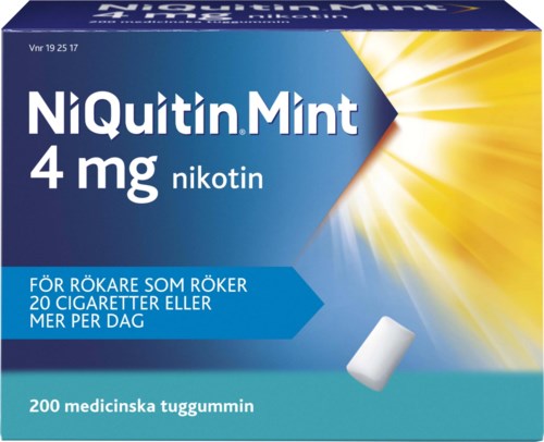 NiQuitin Mint 4 mg Medicinskt Tuggummi 200 st