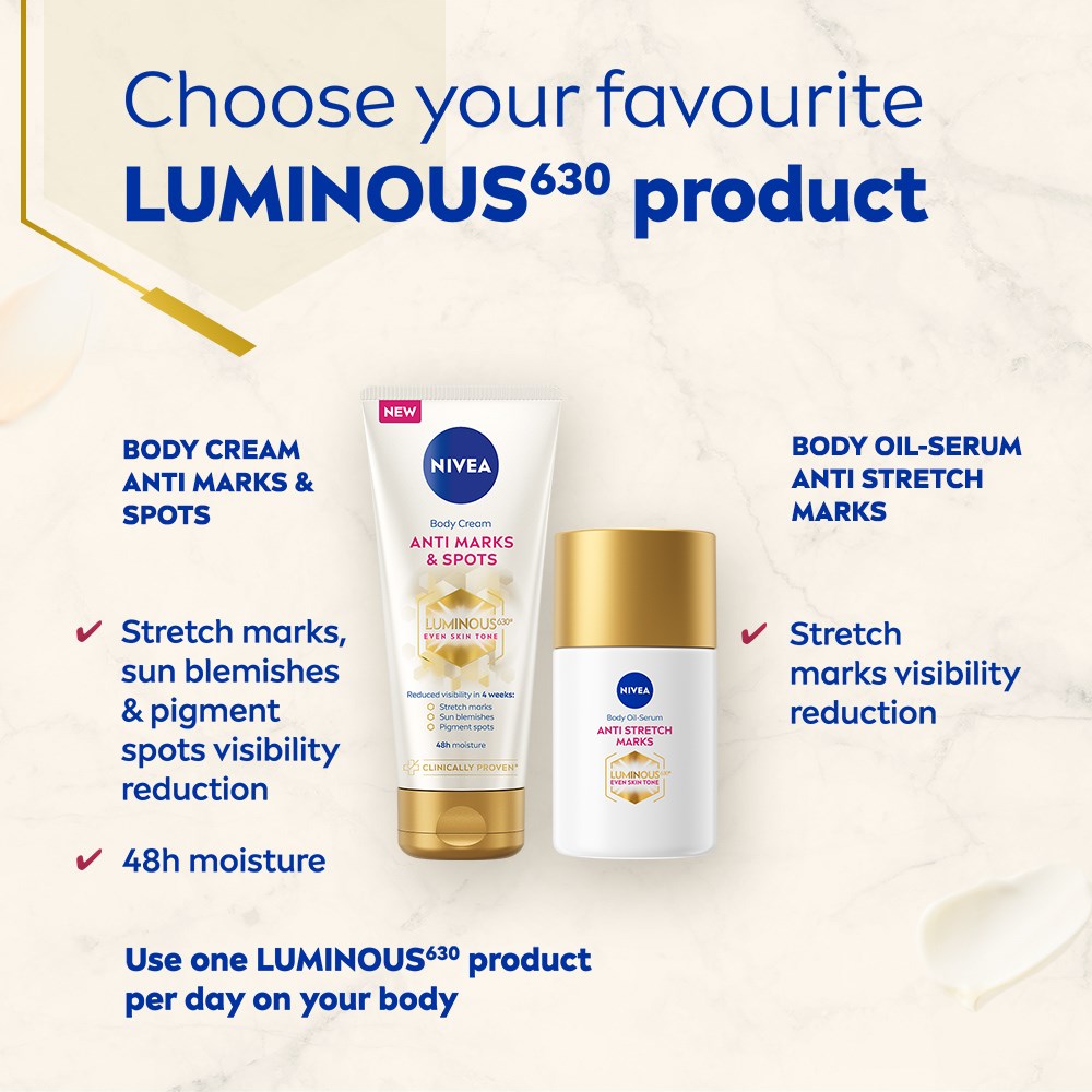 NIVEA Luminous630 Anti Marks & Spots Body Cream 200 ml (obrázok 8)
