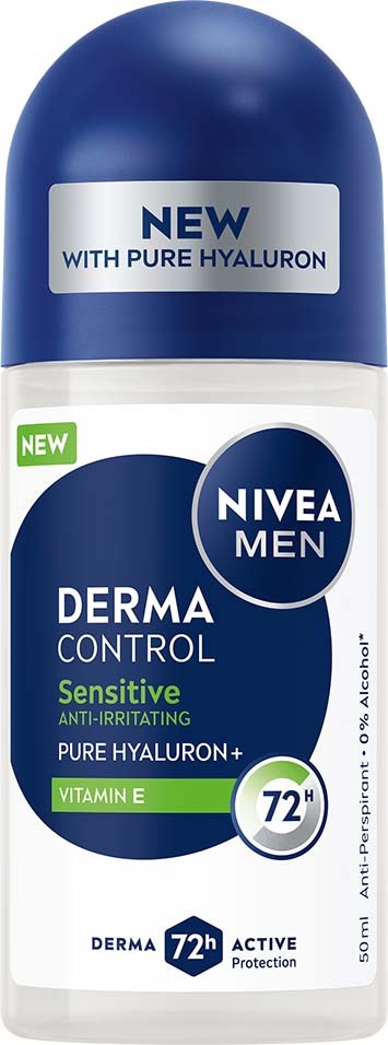 NIVEA MEN Derma Control Antiperspirant Deo Sensitive Roll On 50 ml