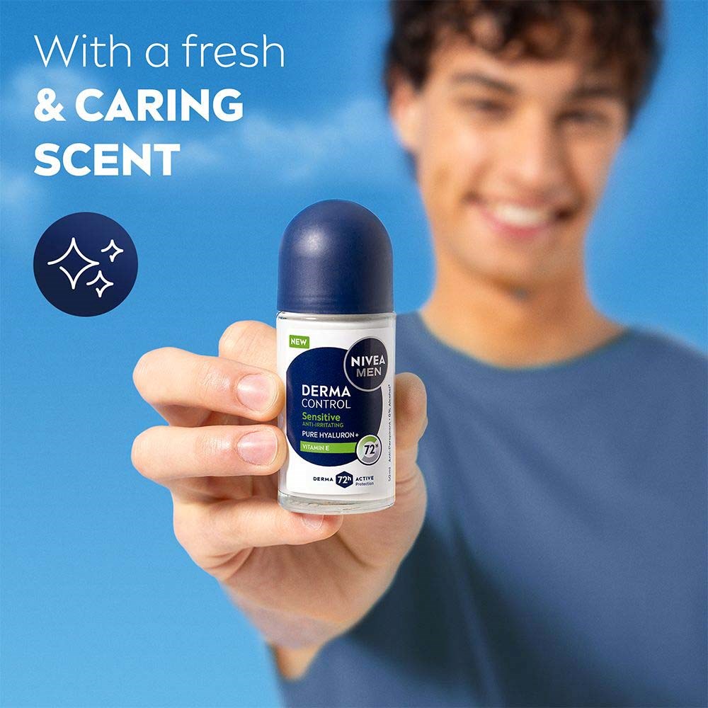 NIVEA MEN Derma Control Antiperspirant Deo Sensitive Roll On 50 ml (obrázok 7)
