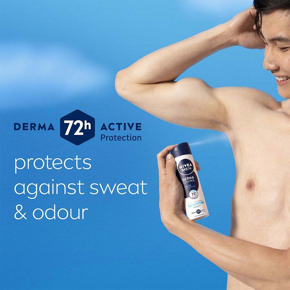 NIVEA MEN Derma Control Antiperspirant Deo Spray Defend 150 ml (obrázok 4)