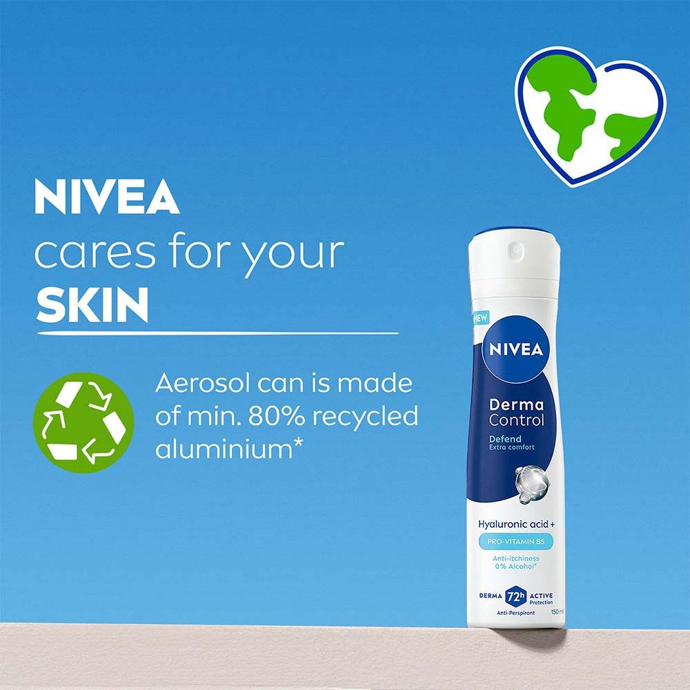 NIVEA Derma Control Antyperspirant Deo Spray Derma Control Defend 150 (obrázok 8)