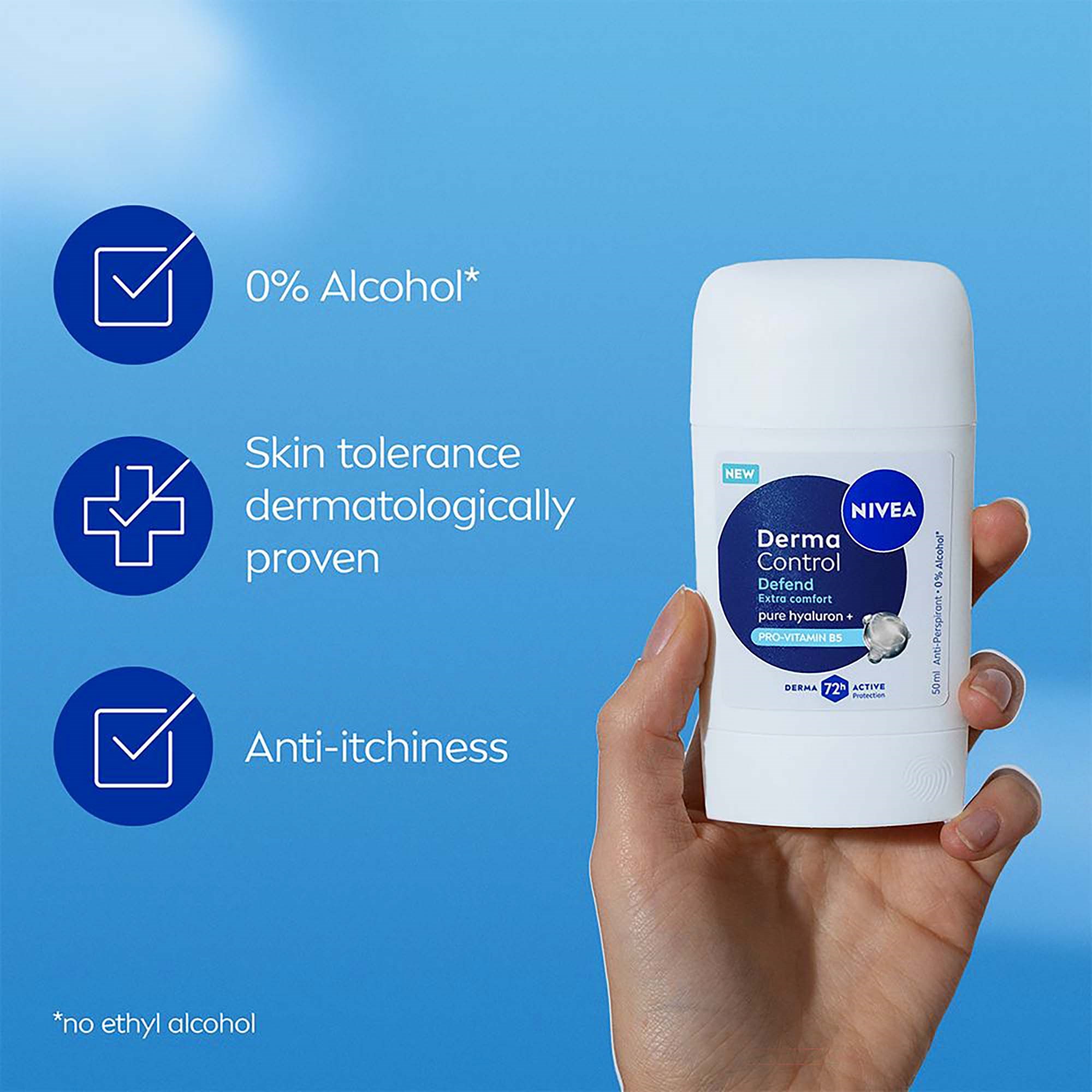 NIVEA Derma Control Antiperspirant Deo Stick Defend 50 ml (zdjęcie 4)