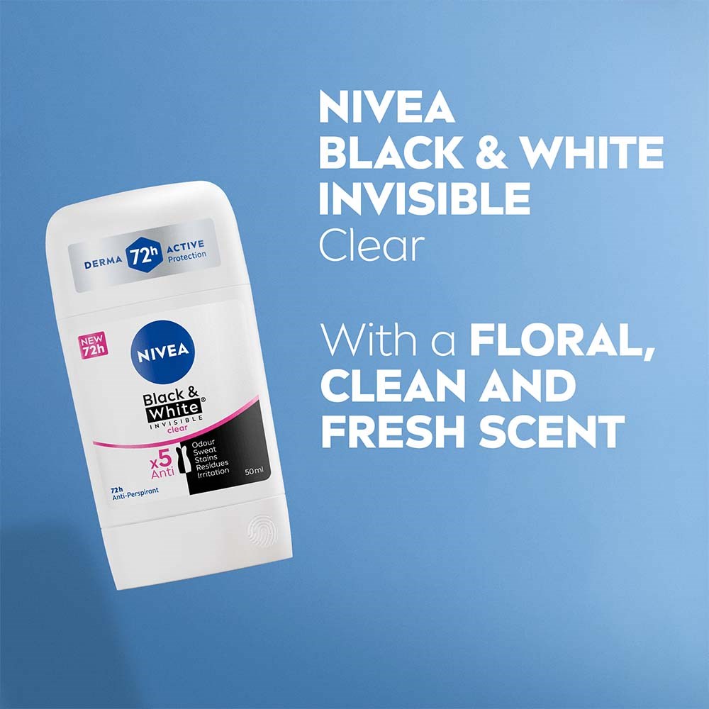 NIVEA Black & White Anti-Perspirant Stick 50 ml (obrázok 6)