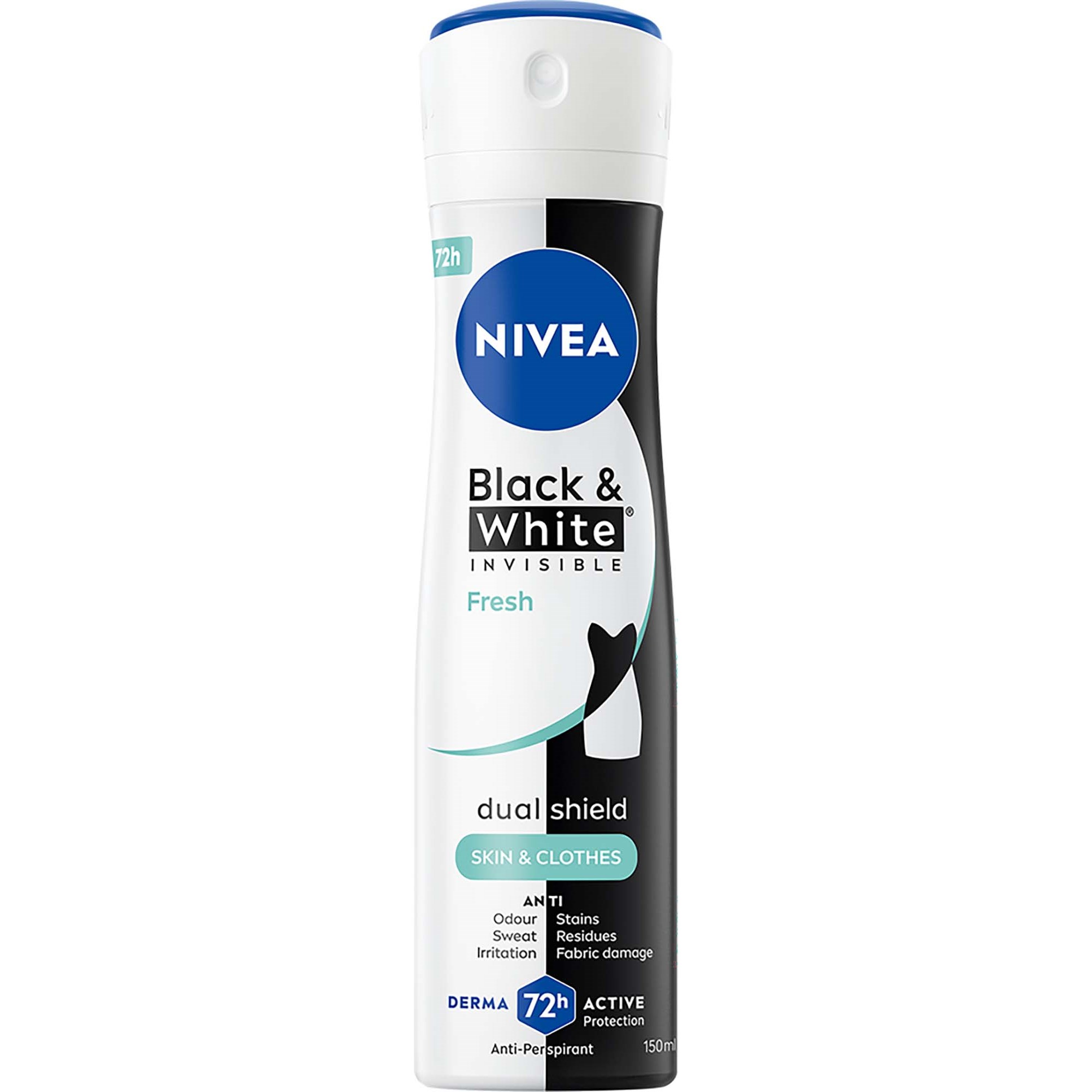 NIVEA Black & White Fresh Spray 150 ml billede