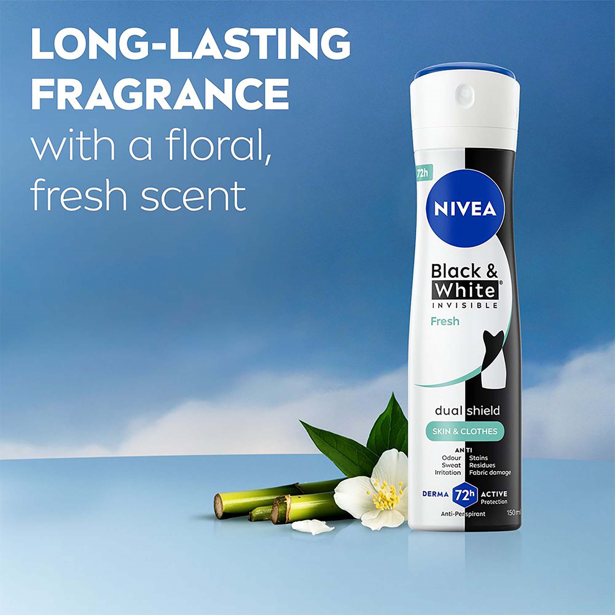 NIVEA Black & White Fresh Spray 150 ml (zdjęcie 6)
