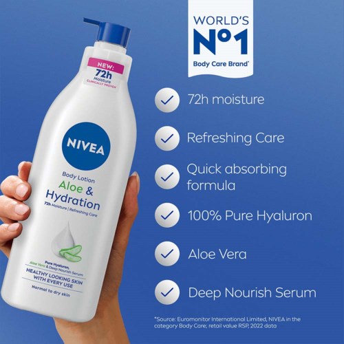 NIVEA Body Lotion Aloe & Hydration Pump 400 ml | lyko.com