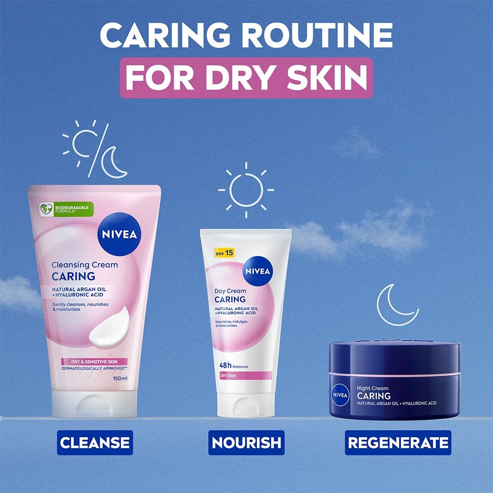 NIVEA Caring Cleansing Cream 150 ml (obrázok 8)