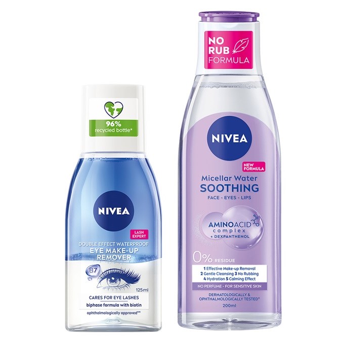 NIVEA Double Effect Waterproof Eye Make-up Remover 125 ml & Sensi