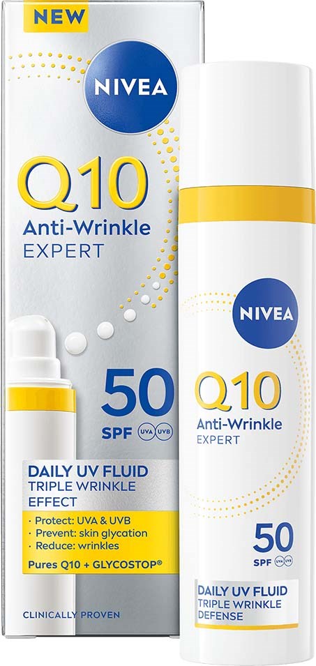 NIVEA Q10 Daycream Anti-Wrinkle Expert Daily UV Fluid SPF50 40 ml