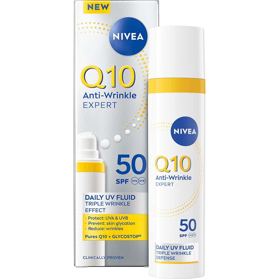 NIVEA Q10 Daycream Anti-Wrinkle Expert Daily UV Fluid SPF50 40 ml