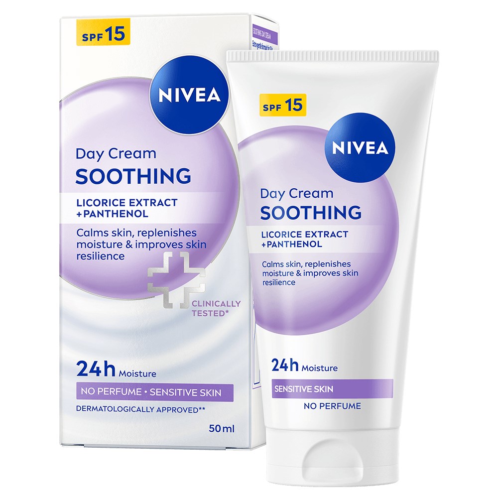 NIVEA Soothing Day Cream SPF15 50 ml billede