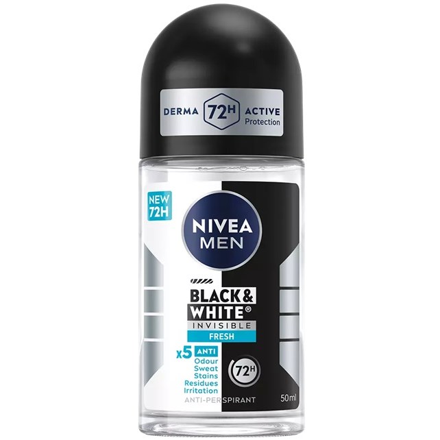 Produktfoto för NIVEA Black & White Fresh Roll On 50 ml