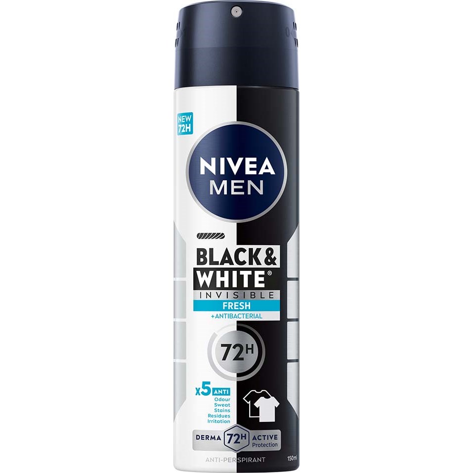 NIVEA NIVEA MEN Antiperspirant Deo Black & White Fresh Spray 150