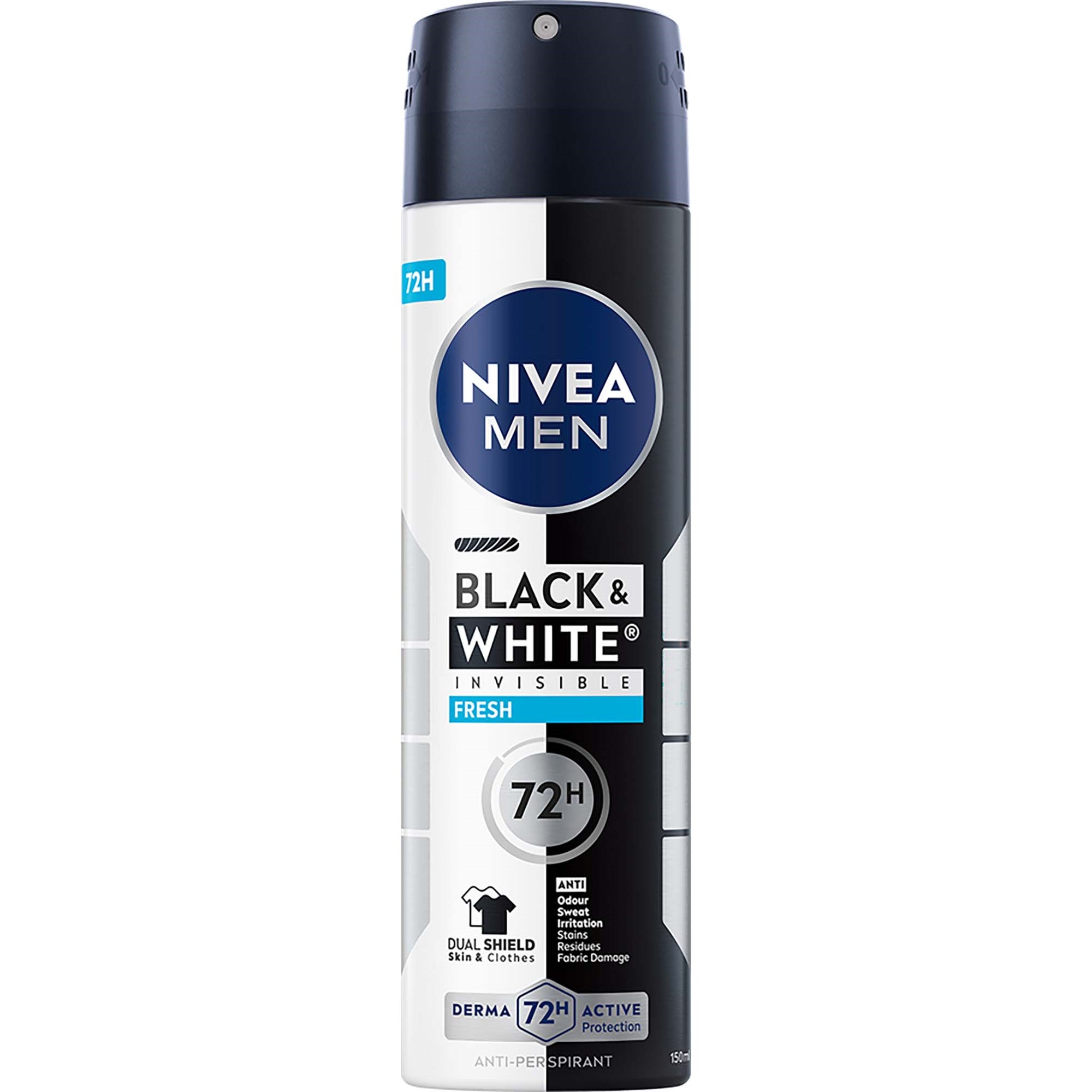 NIVEA MEN Antiperspirant Deo Black & White Fresh Spray 150 ml