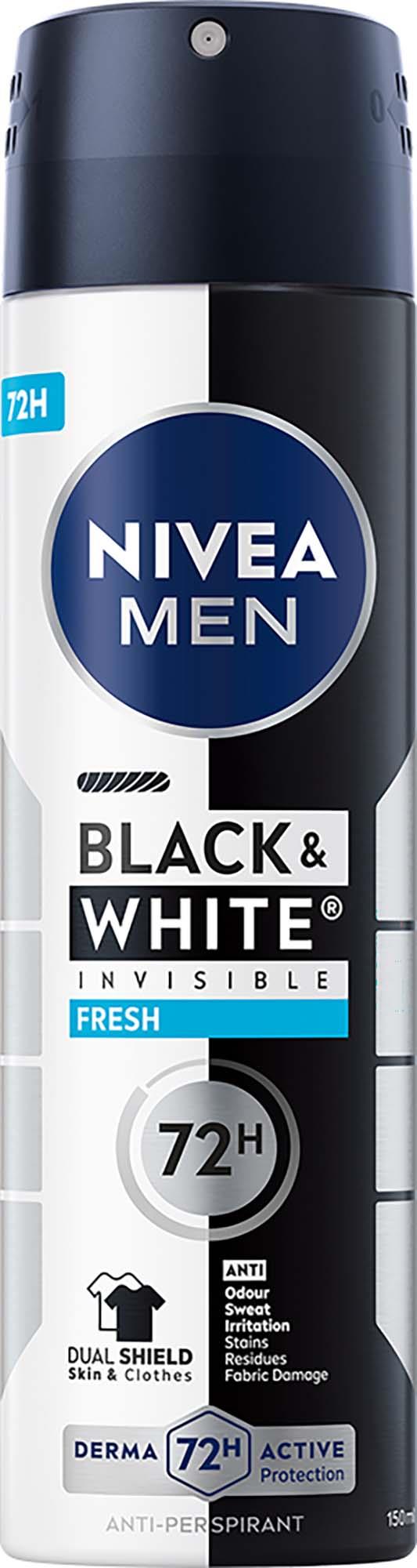 NIVEA MEN Antiperspirant Deo Black & White Fresh Spray 150 ml