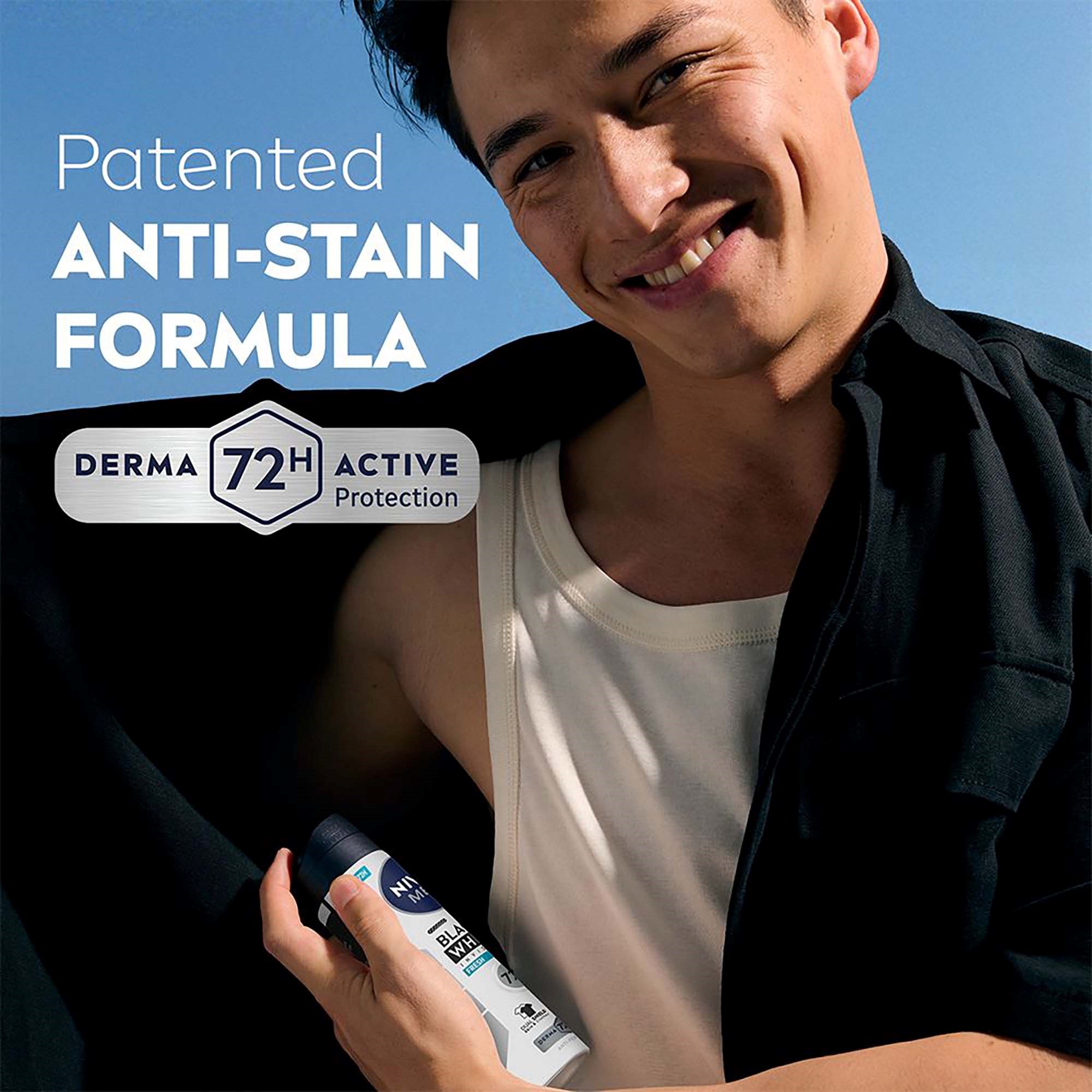NIVEA MEN Antiperspirant Deo Black & White Fresh Spray 150 ml (zdjęcie 4)