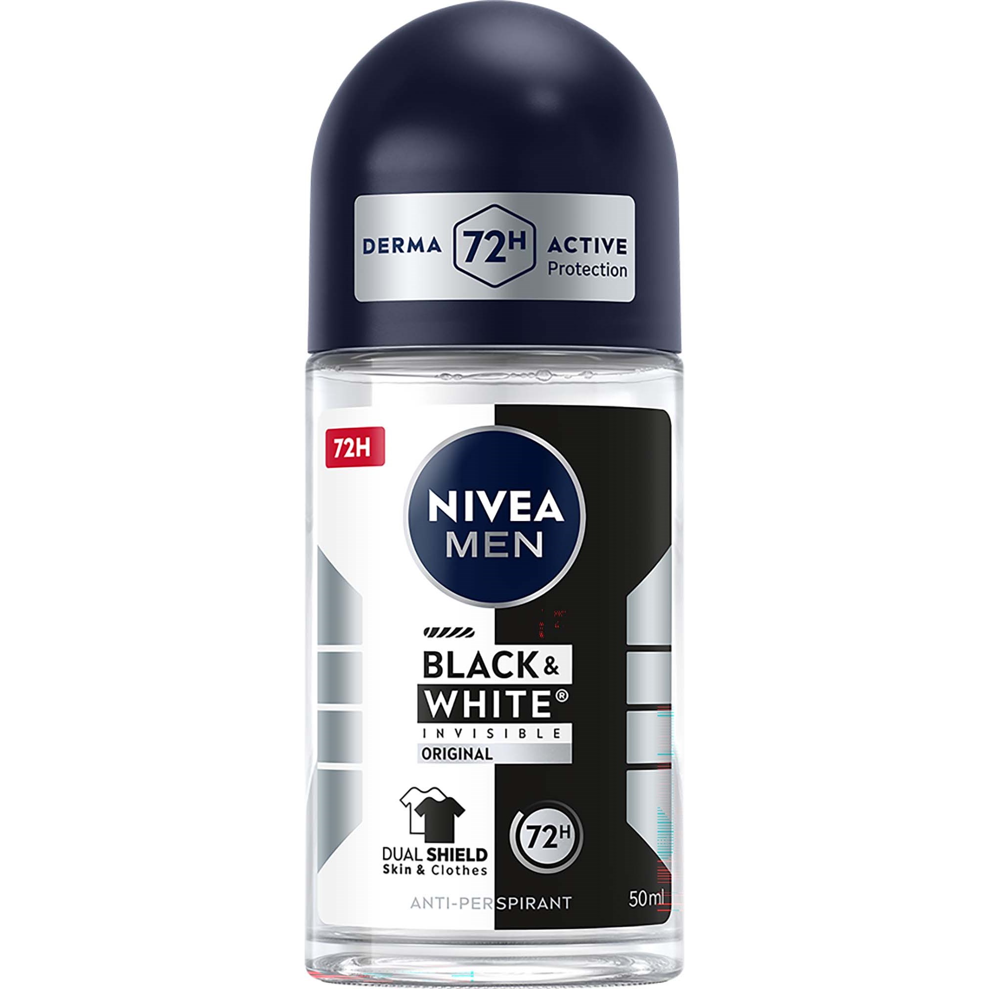 NIVEA MEN Antiperspirant Deo Black & White Original Roll on 50 ml