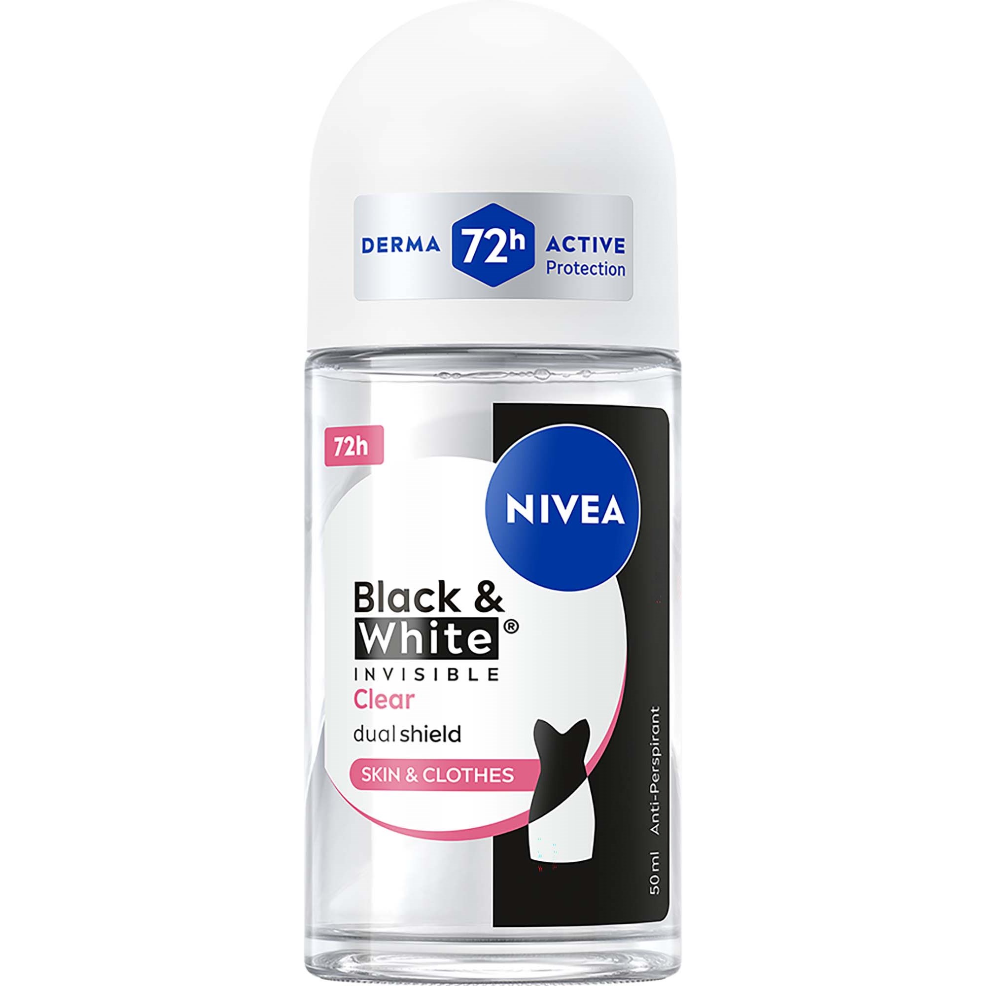 NIVEA Antiperspirant Deo Roll on Black & White Original 50 ml