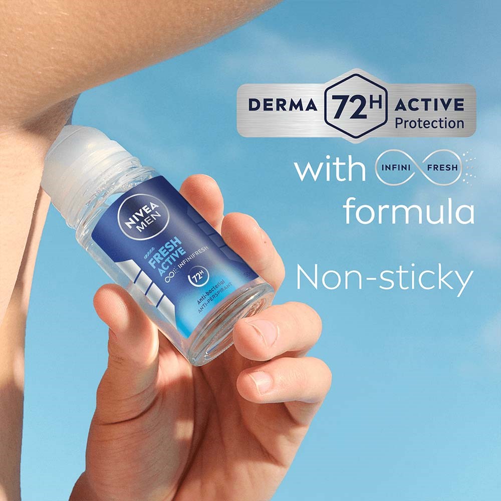 NIVEA MEN Antiperspirant Deo Fresh Active Roll on 50 ml (obrázok 4)
