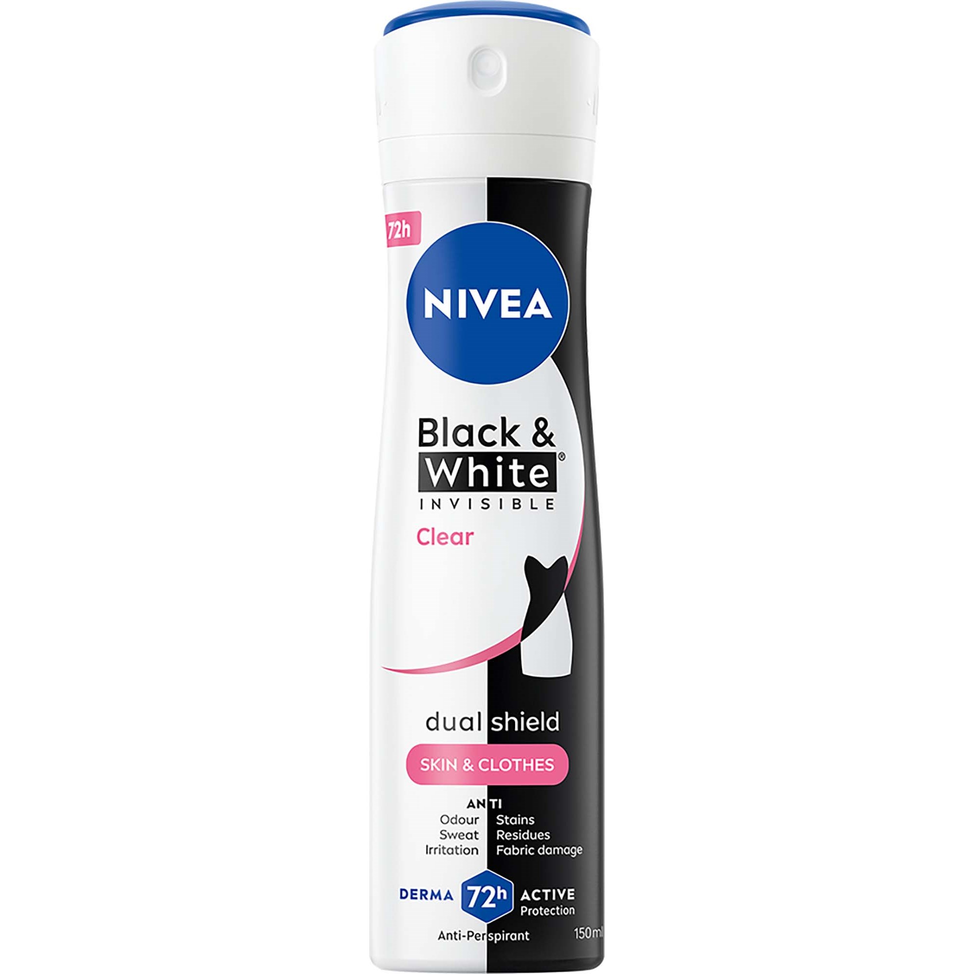 NIVEA Deo Spray Invisible Black & White Clear 150 ml