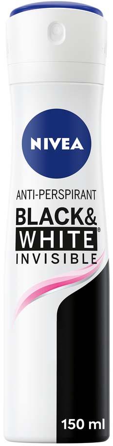 in tegenstelling tot Premedicatie vitaliteit NIVEA Deo Spray Invisible Black & White Clear 150 ml | lyko.com