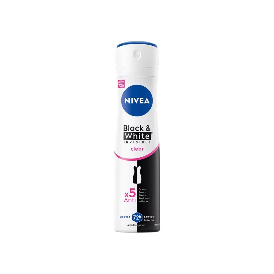 NIVEA Deo Spray Invisible Black & White Clear 150 ml