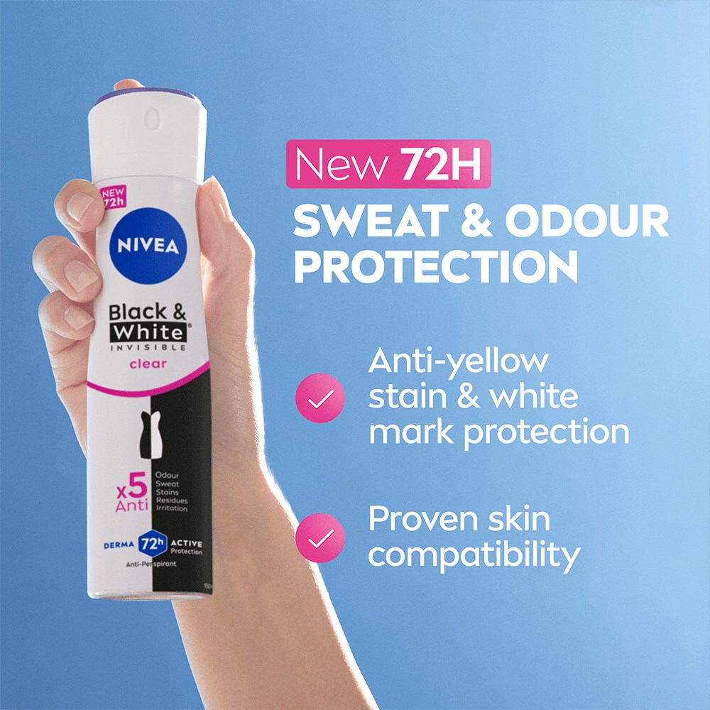 Alternativ bild 1 för NIVEA Black & White Original Spray 150 ml