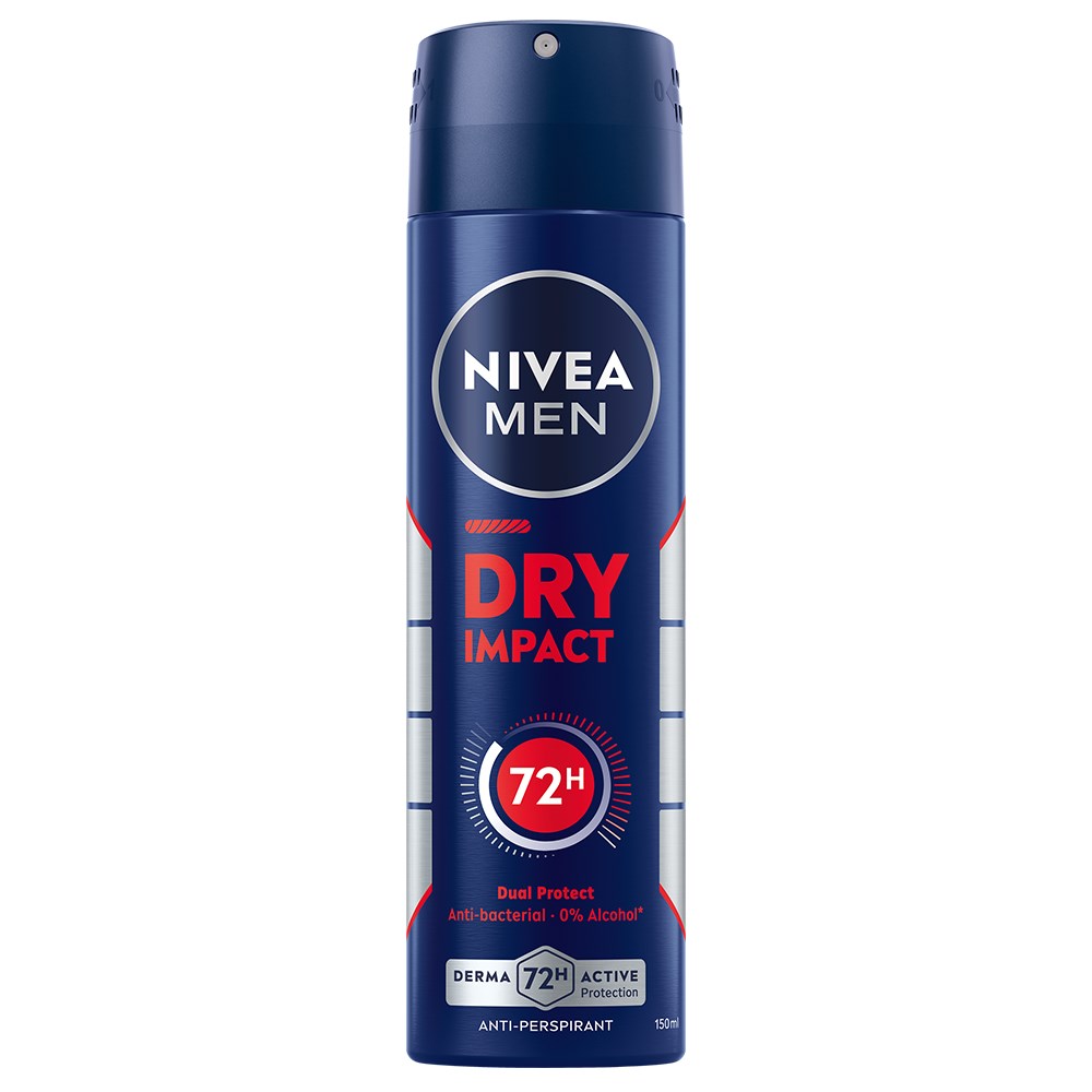 NIVEA MEN Dry Impact Spray 150 ml billede