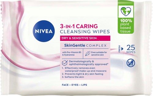 NIVEA 3-in-1 Caring Cleansing Wipes 200 ml