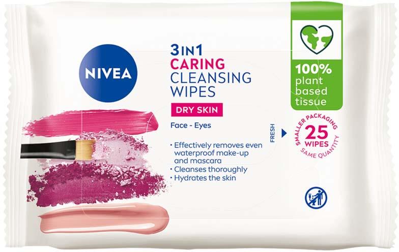 Nivea Essentials 3-in-1 Gentle Cleansing Wipes 