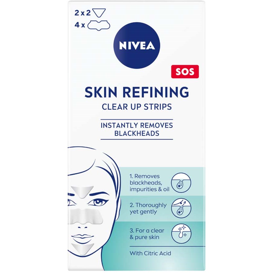 Фото - Засіб для очищення обличчя і тіла Nivea Cleansing Refining Clear-Up Strips 