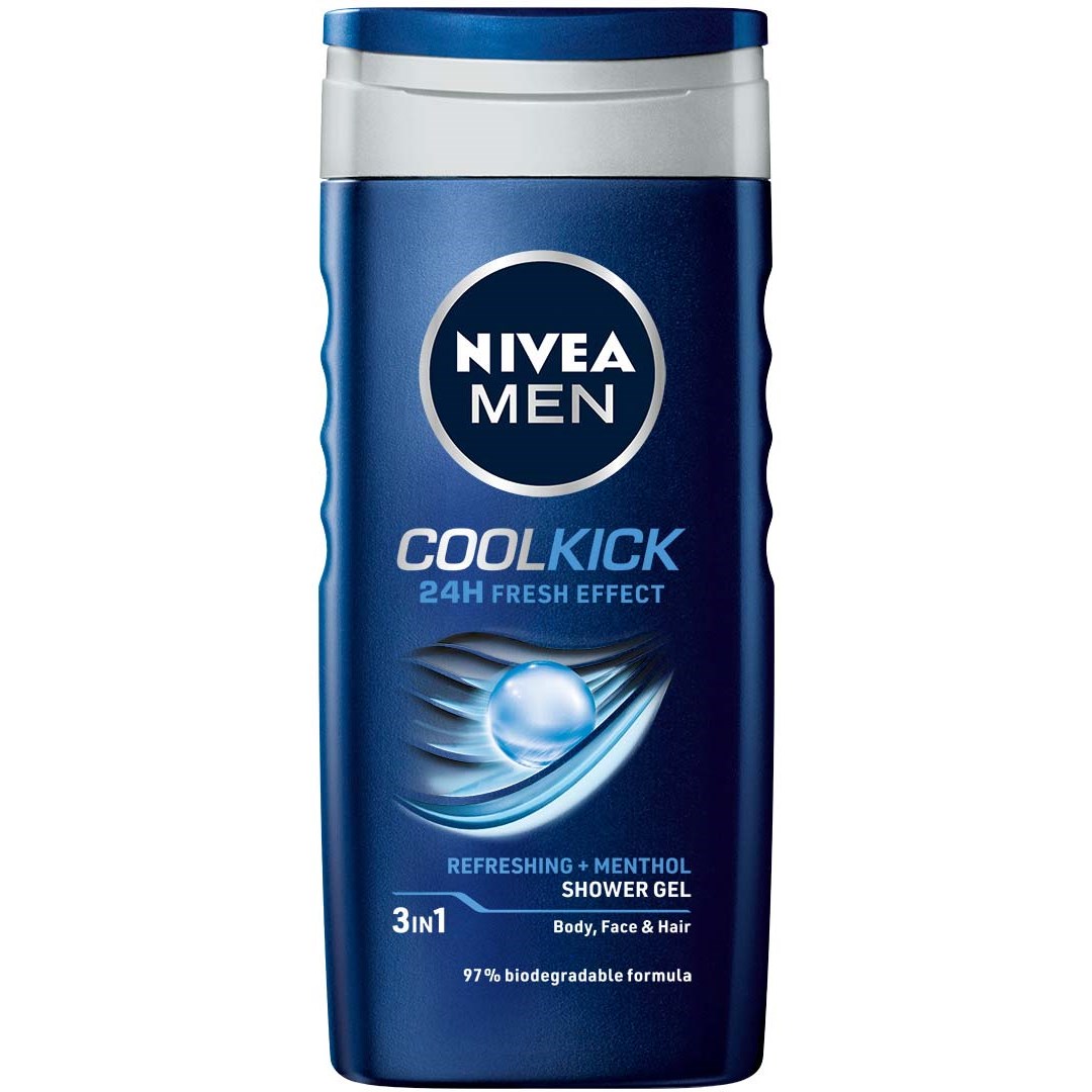 Läs mer om NIVEA For Men Cool Kick Shower gel 250 ml