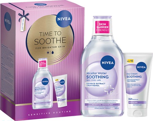 NIVEA hudvårdsset med micellärvatten och dagkräm för känslig hud.