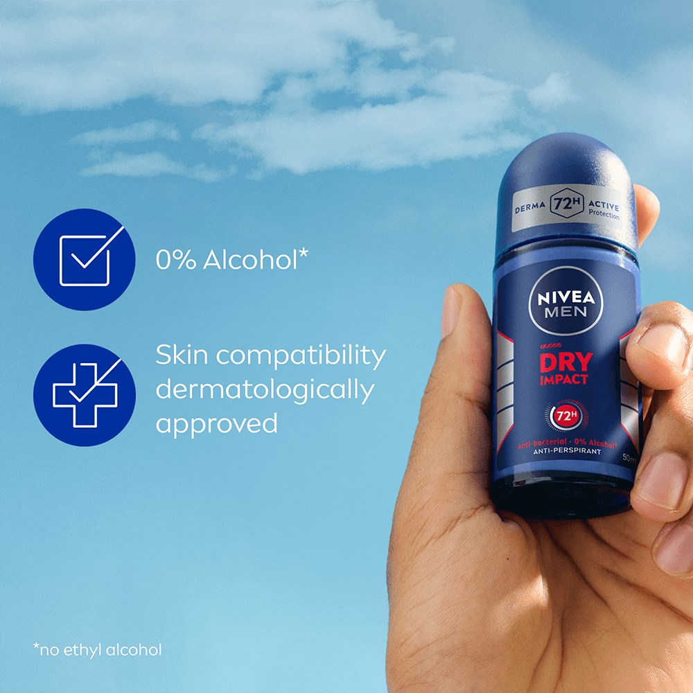 NIVEA MEN Antiperspirant Deo Roll on Dry Impact 50 ml (obrázok 5)