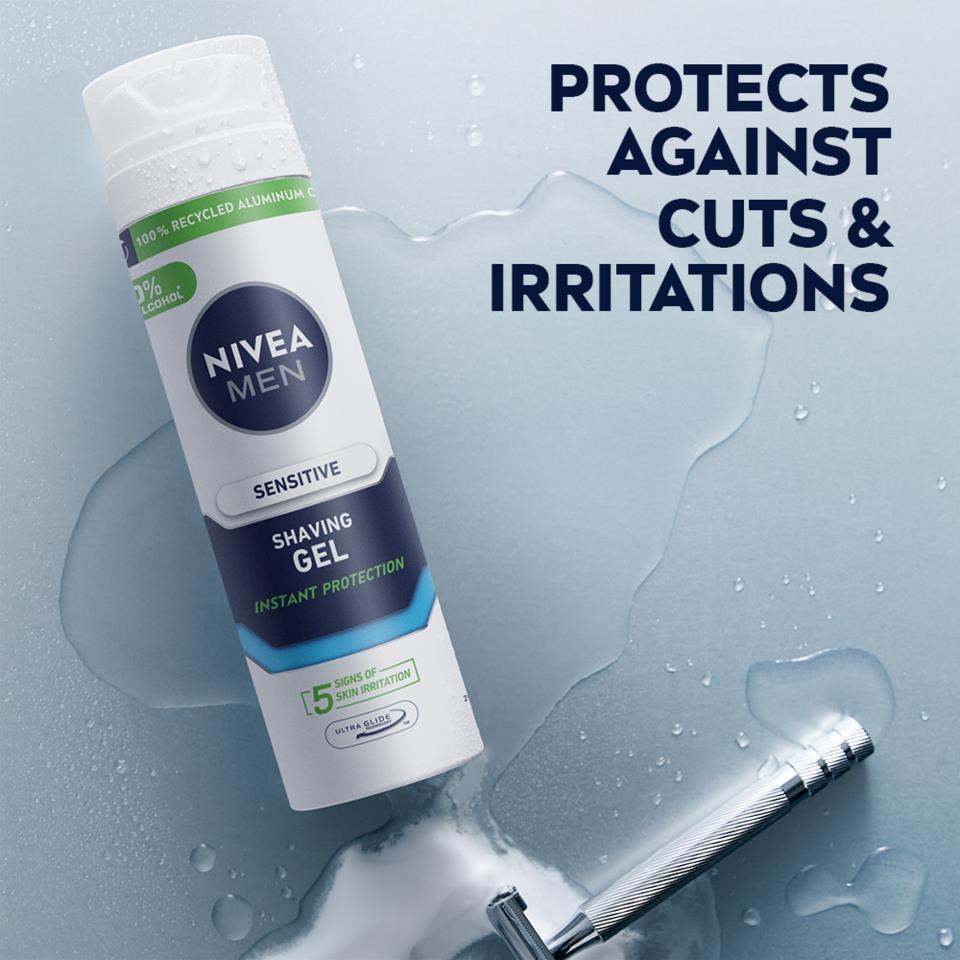 NIVEA MEN Sensitive Shaving Gel 200 ml | lyko.com NIVEA MEN Sensitive Shaving Gel 200 ml | lyko.com