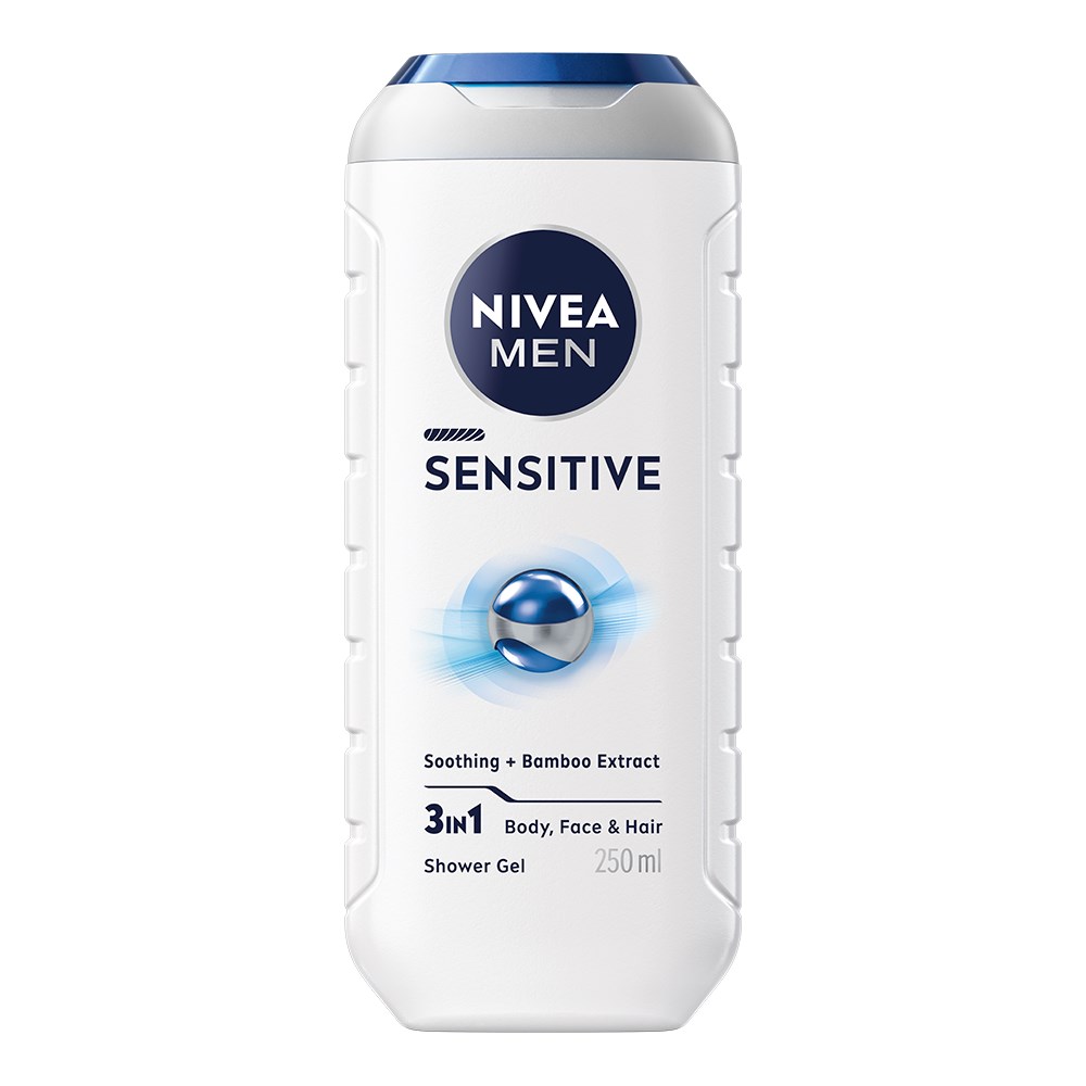 NIVEA 81079, Dusjsåpe, Voksne, Menn, Kropp, Sensitiv Hud, 250 ml