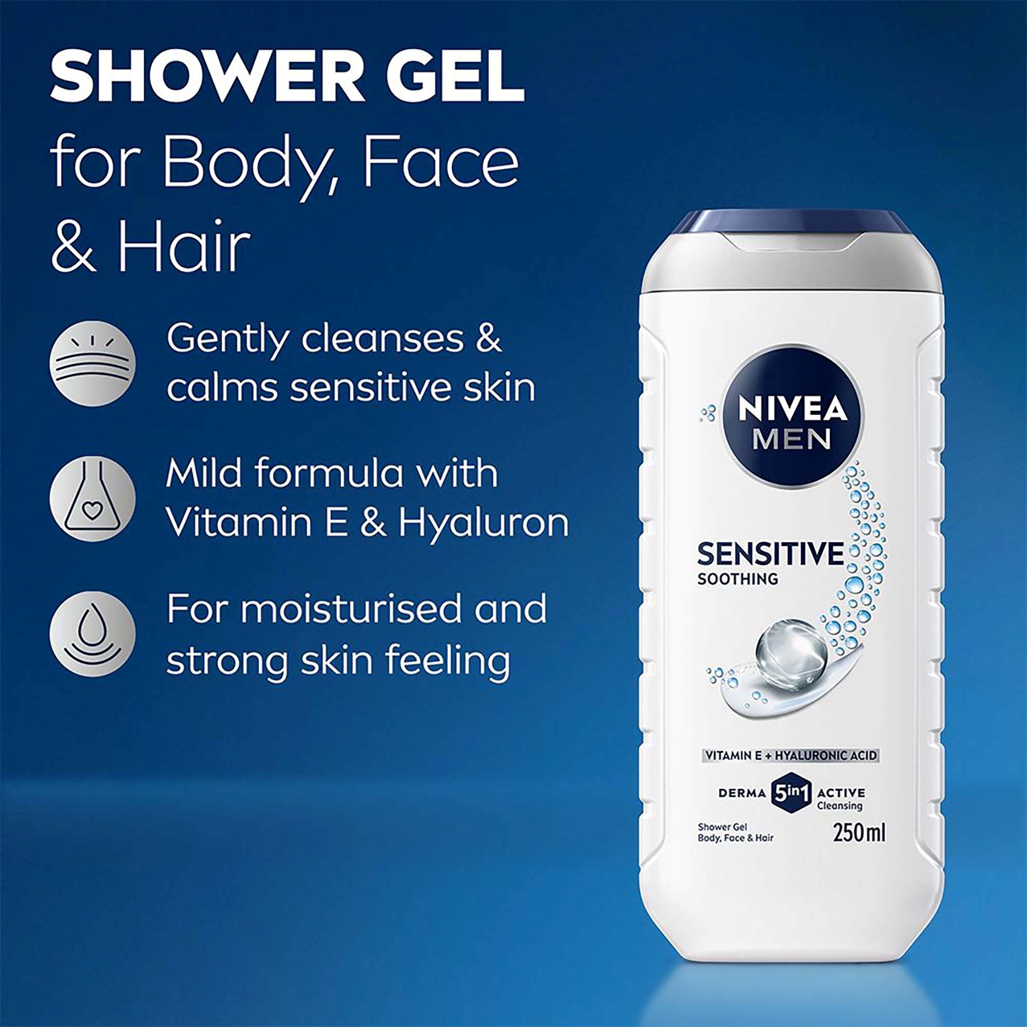 NIVEA MEN Sensitive Shower Creme 250 ml (zdjęcie 3)