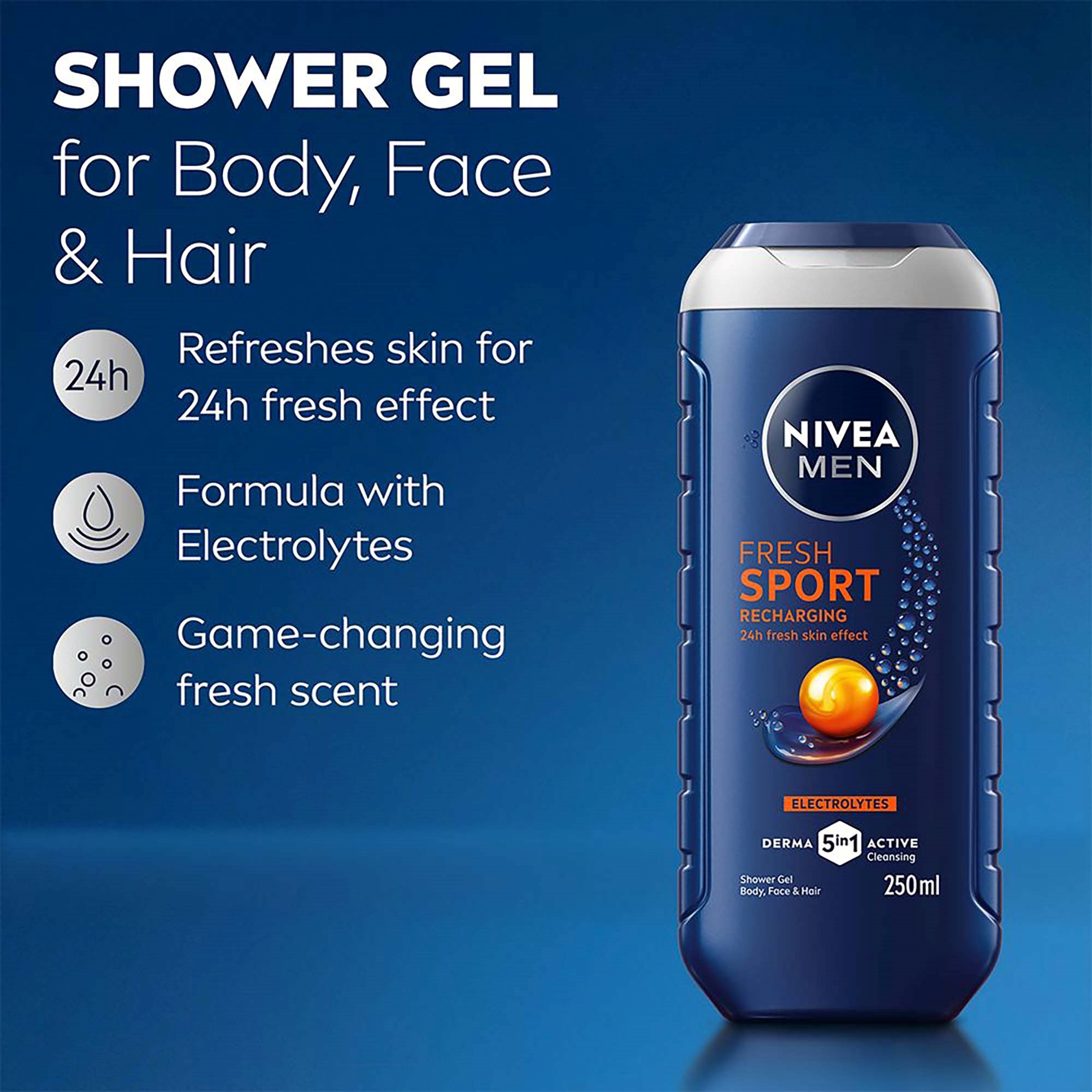 NIVEA MEN Sport Shower Gel 250 ml (zdjęcie 3)