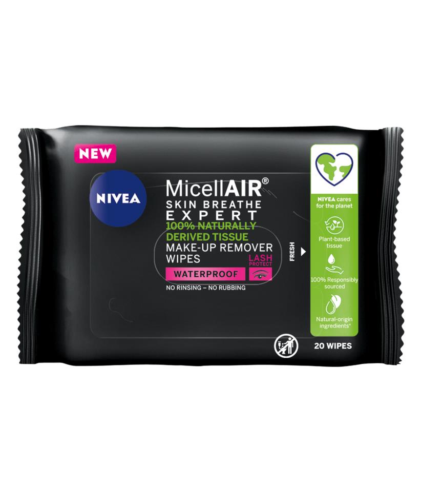 NIVEA MicellAIR Expert Make-up Remover Wipes 20 | lyko.com