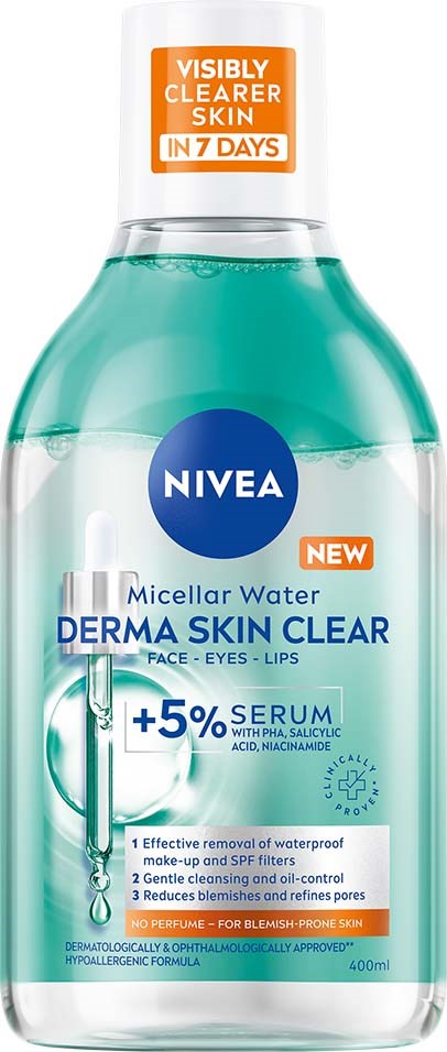 NIVEA Derma Skin Clear Micellar Water +5% serum 400 ml