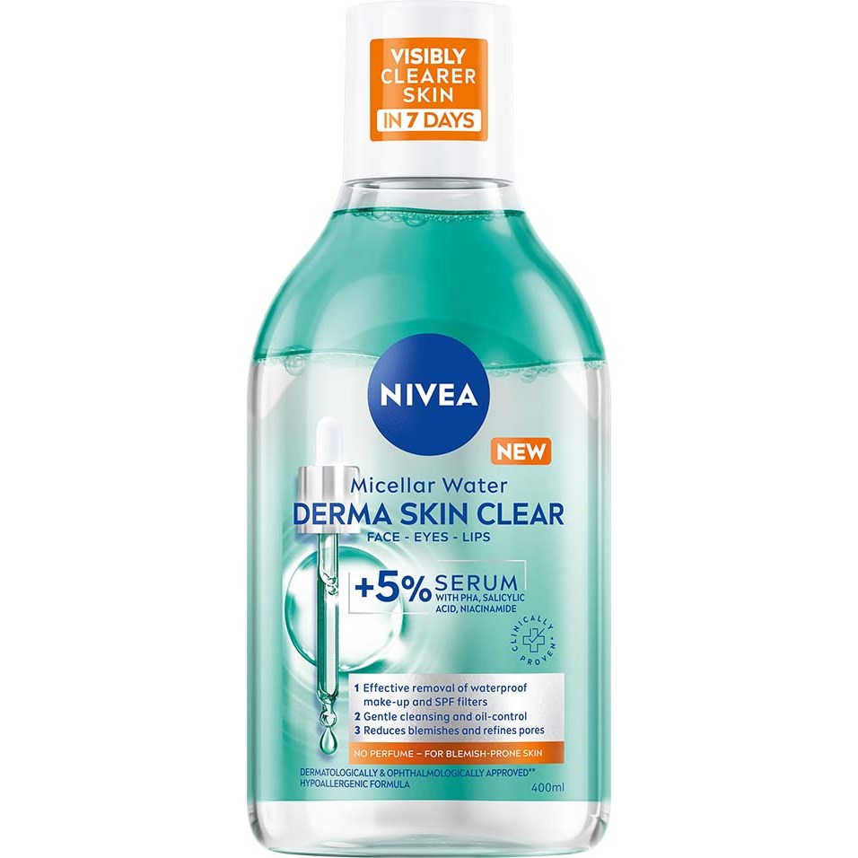 NIVEA Derma Skin Clear Micellar Water +5% serum 400 ml