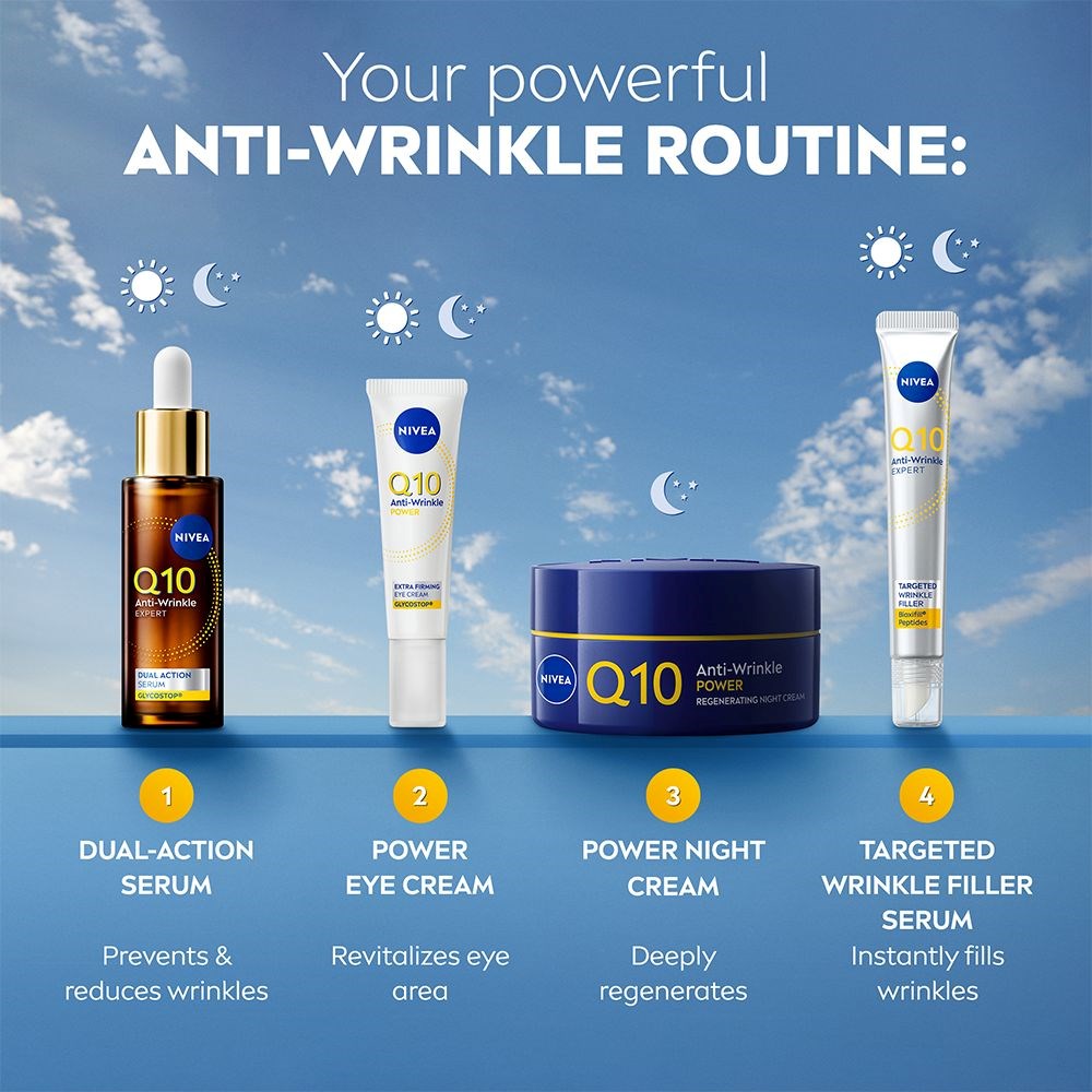 NIVEA Q10 Anti-Wrinkle Power Regenerating Night Cream 50 ml (obrázok 8)