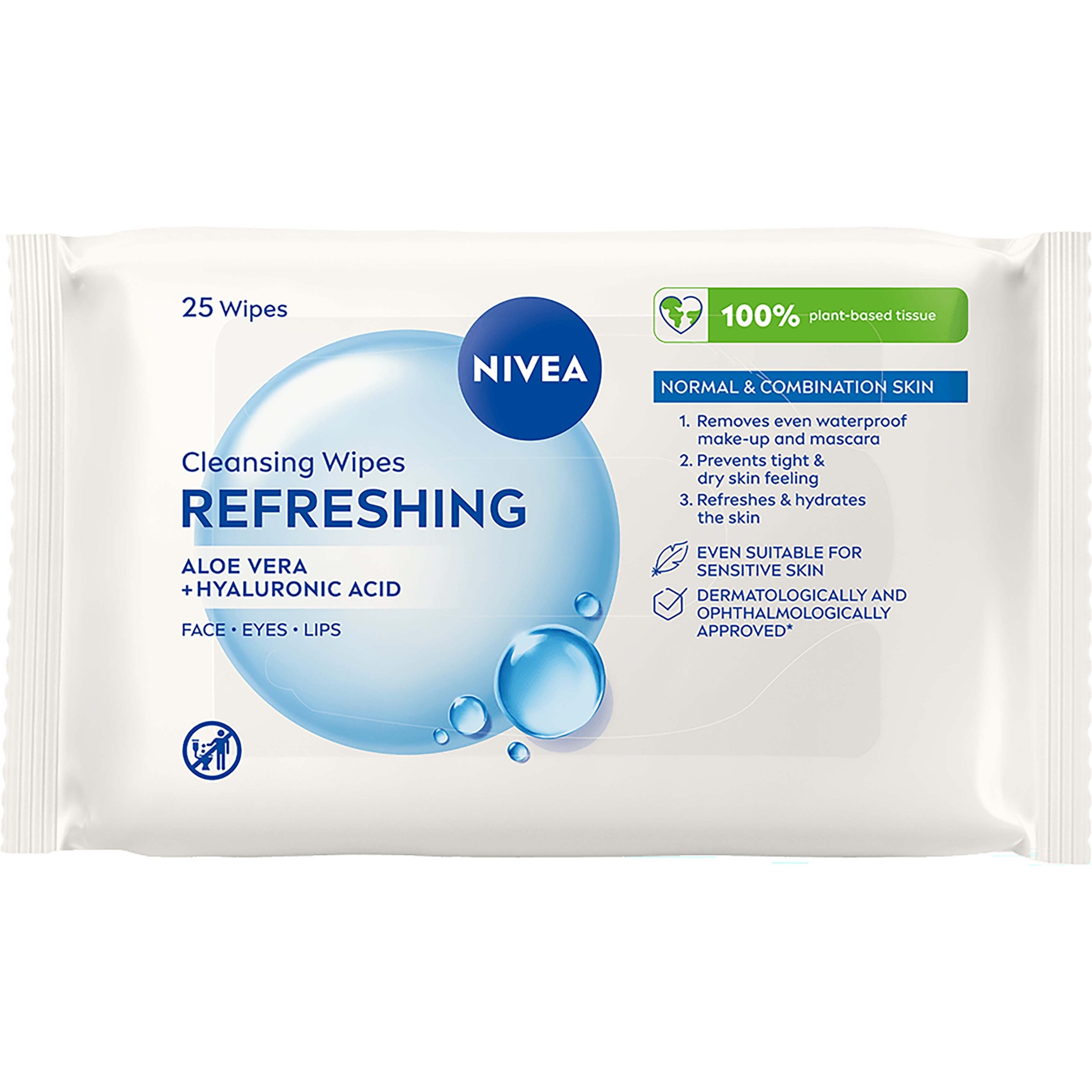 NIVEA Ansigtsrenseservietter Cleansing Wipes Refreshing billede