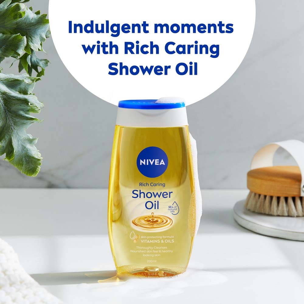 NIVEA Rich Caring Shower Oil 200 ml (obrázok 8)