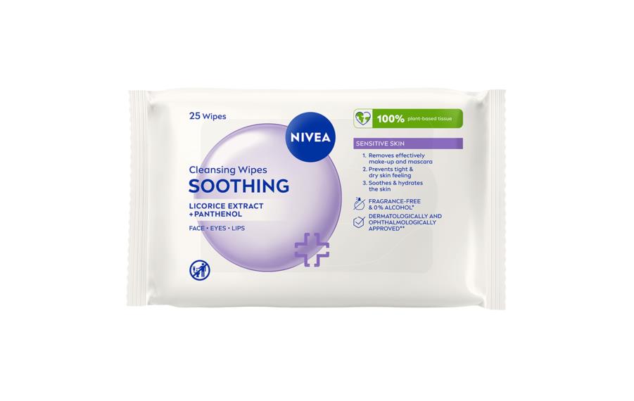 NIVEA Ansiktsservetter Sensitive Cleansing Wipes 25 st