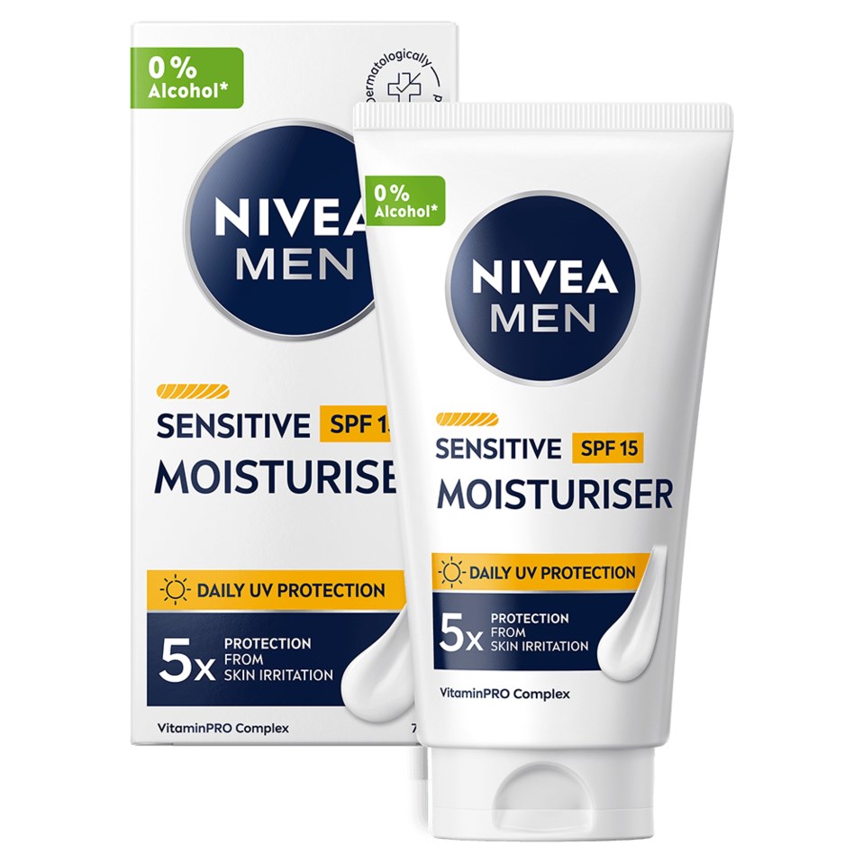 NIVEA MEN Sensitive Face Cream SPF 15 75 ml