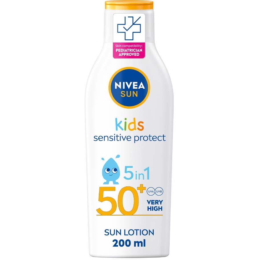 Bilde av Nivea Sun Kids Sensitive Protect Sun Lotion Spf50+ 200 Ml