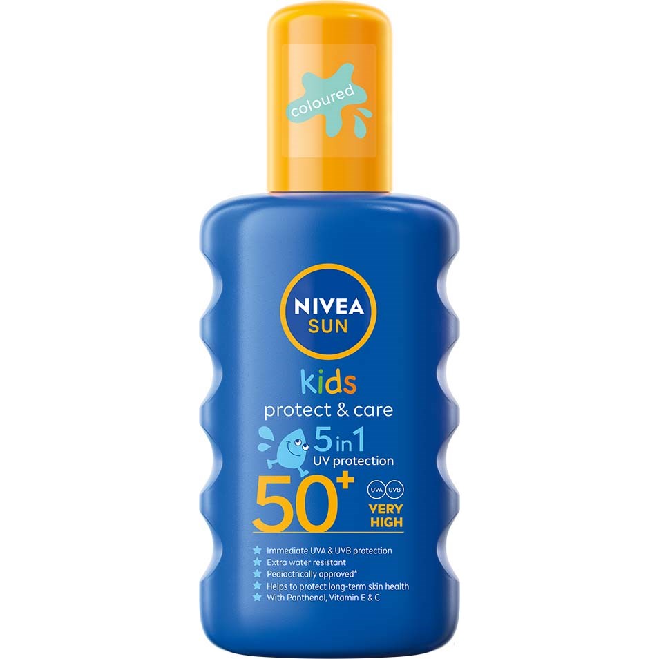NIVEA SUN Protect & Care Kids Sun Spray SPF 50+ 200 ml billede