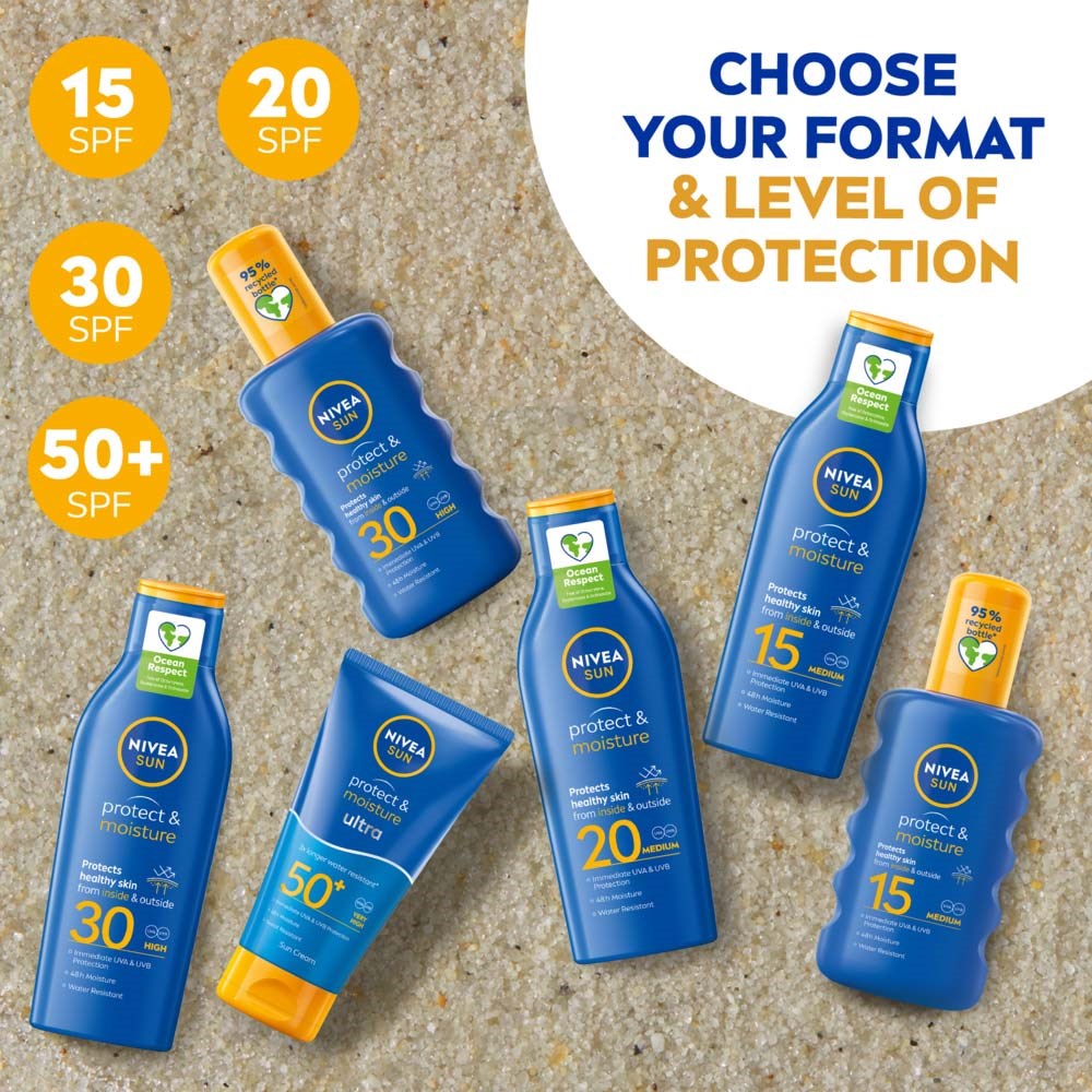 NIVEA SUN Protect & Moisture Sun Spray SPF30 200 ml (obrázok 8)